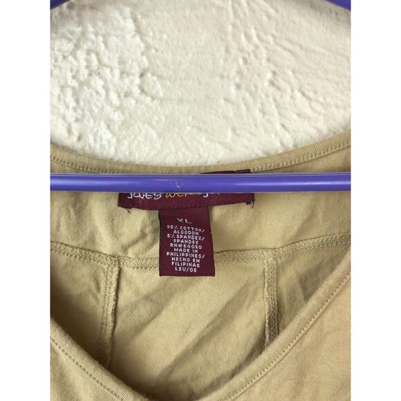 Joneswear Jeans Fitted Stretch V-Neck 3/4 Sleeve Stretch Shirt Size XL - Picture 3 of 3